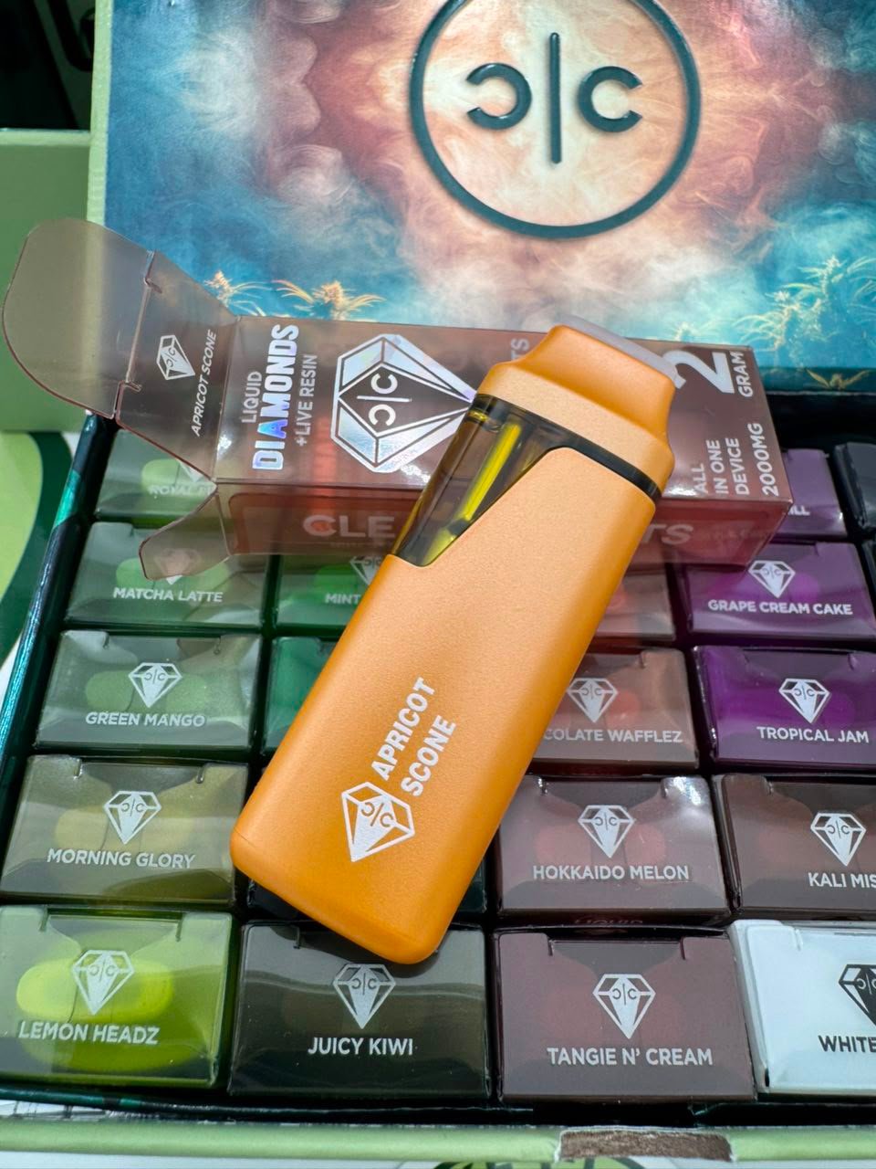 Buy apricot scone clean carts 2g liquid diamonds live resin disposable